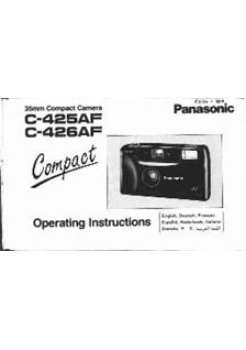 Panasonic C 426 AF manual. Camera Instructions.